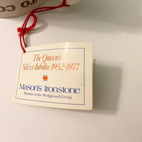 Vintage 1977 Royal Silver Jubilee Mason  Ironstone Mug Set of 2 England Crazing - Picture 15 of 16